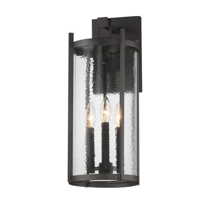 Maxim Lighting 30065HMBK Belfry 3 Light 20 Inch Matte Black Outdoor Wall Light