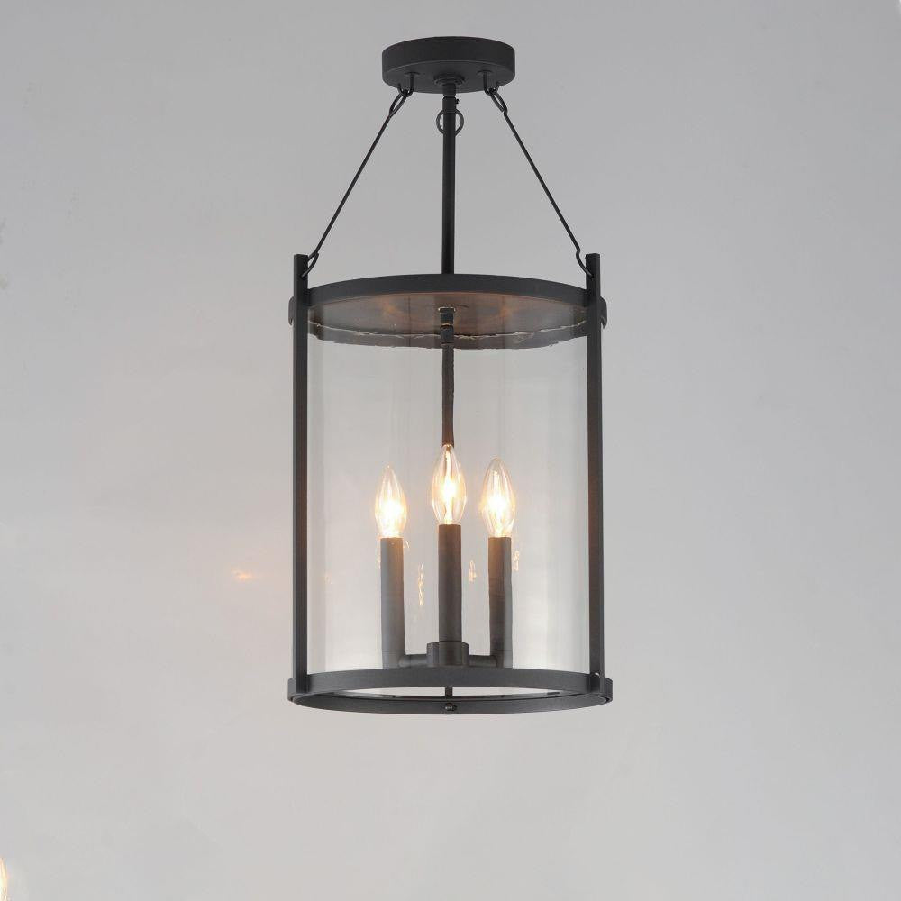 Maxim Lighting 30069CLBK Belfry Outdoor Pendant - Illuminated View