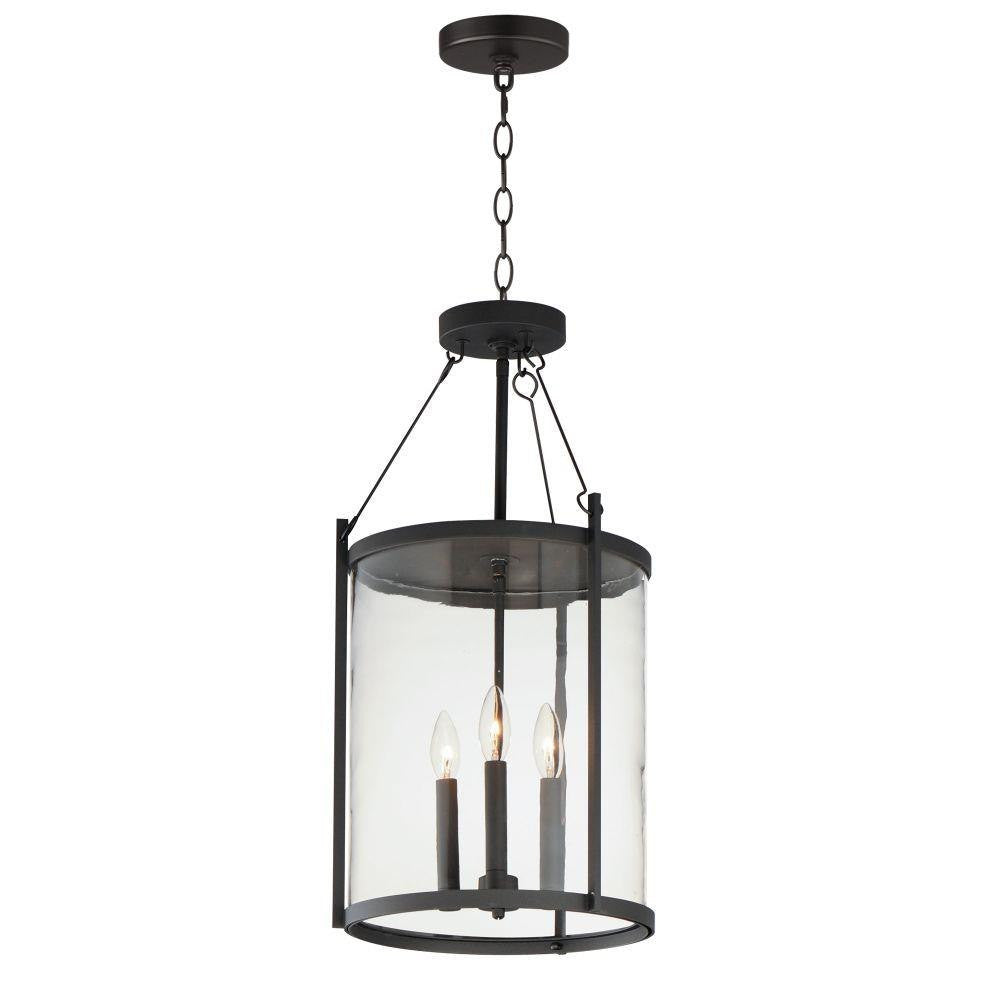 Maxim Lighting 30069CLBK Belfry 3 Light 13 Inch Black Outdoor Pendant Ceiling Light
