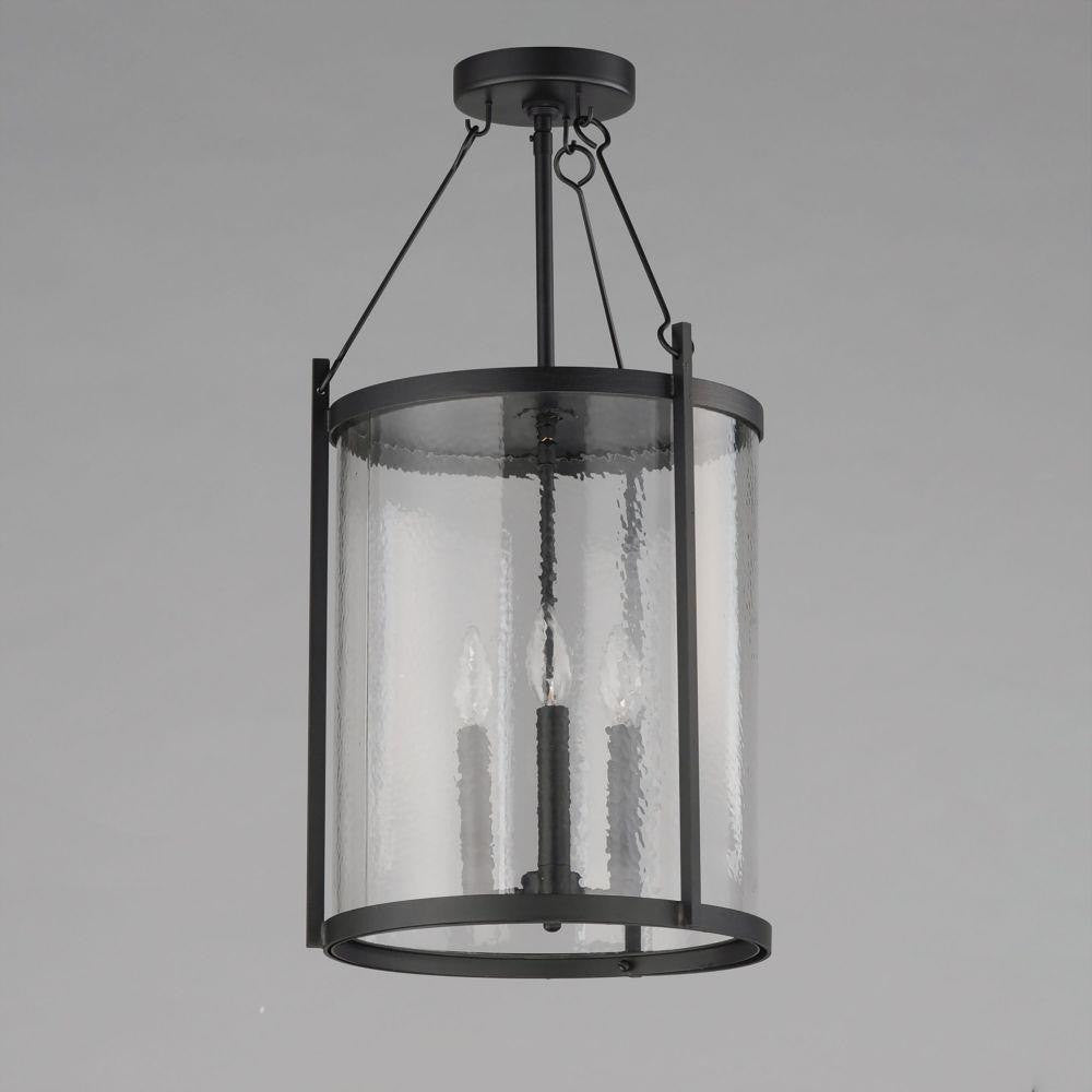 Maxim Lighting 30069HMBK Belfry 3 Light 13 inch Black Outdoor Pendant - Angle View