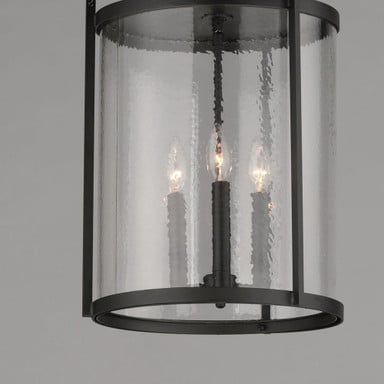 Maxim Lighting 30069HMBK Belfry 3 Light 13 inch Black Outdoor Pendant - Close-Up View