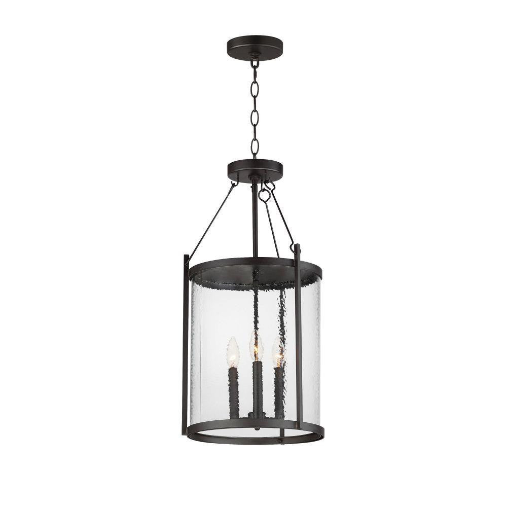 Maxim Lighting 30069HMBK Belfry 3 Light 13 inch Black Outdoor Pendant - Full Hang View