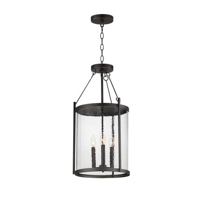 Maxim Lighting 30069HMBK Belfry 3 Light 13 inch Black Outdoor Pendant - Full Hang View