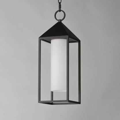 Maxim Lighting 30079SWBK Aldous 1 Light Black Outdoor Pendant - front view unlit