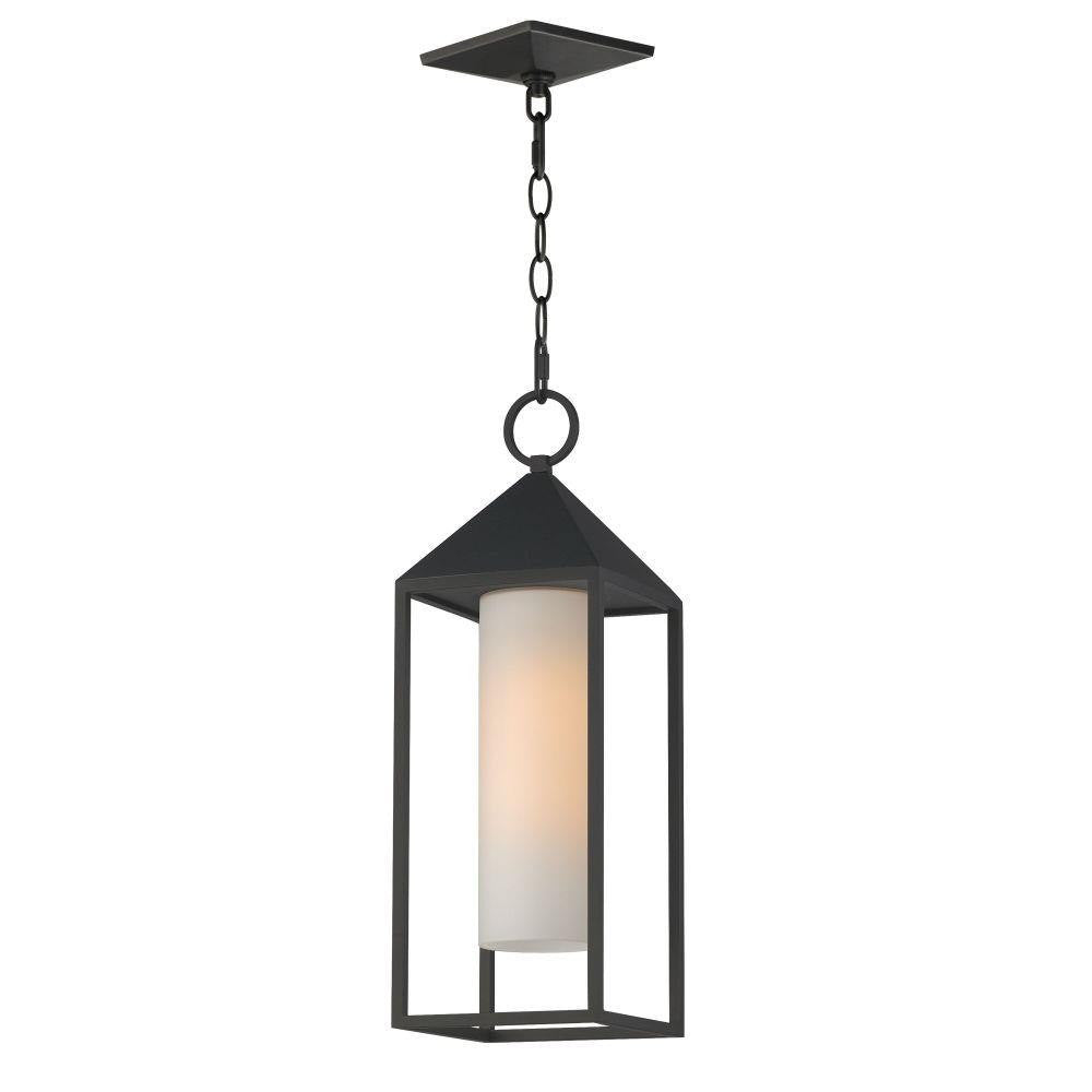 Maxim Lighting 30079SWBK Aldous 1 Light Black Outdoor Pendant - full chain and canopy view