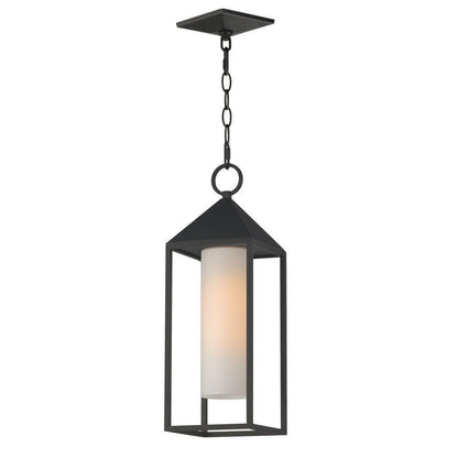 Maxim Lighting 30079SWBK Aldous 1 Light Black Outdoor Pendant - full chain and canopy view