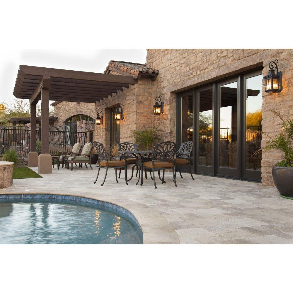 Maxim Lighting 30080CDCF Nantucket Outdoor Post Light lifestyle patio view