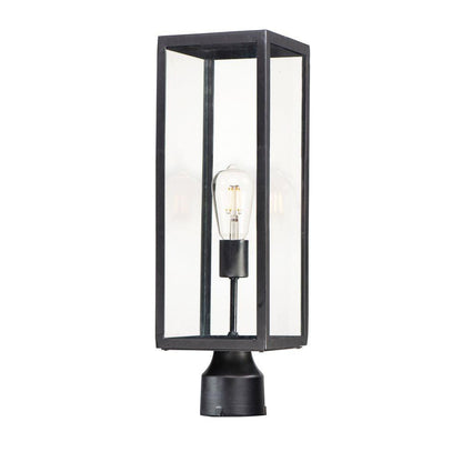 Maxim Lighting 30090CLDBZ Catalina 1 Light Dark Bronze Outdoor Post Lantern with Clear Glass Panels - White Background