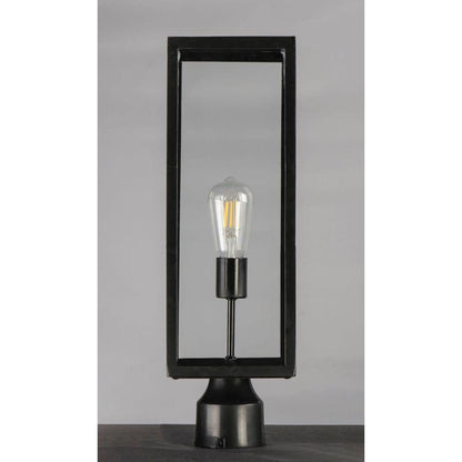 Maxim Lighting 30090CLDBZ Catalina 1 Light Dark Bronze Outdoor Post Lantern - Open Frame Side Profile View