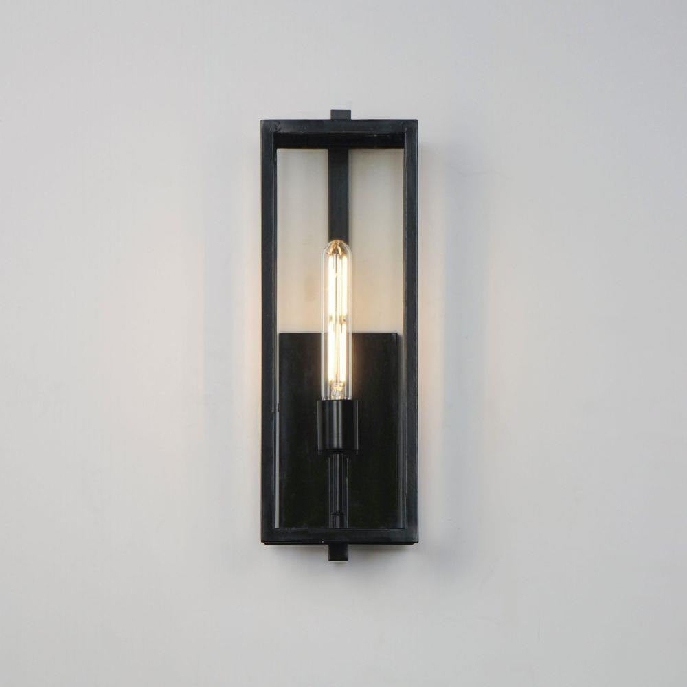 Maxim Lighting 30091CLDBZ Catalina 1 Light Dark Bronze Outdoor Wall Lantern - Illuminated Front View