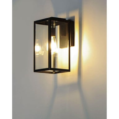Maxim Lighting 30092CLDBZ Catalina 1 Light Dark Bronze Outdoor Wall Lantern - Illuminated Lifestyle