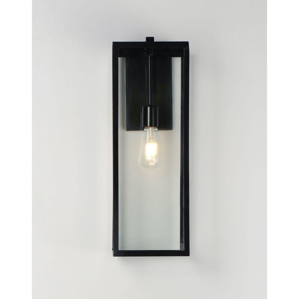 Maxim Lighting 30094CLDBZ Catalina 1 Light Dark Bronze Outdoor Wall Sconce - Front View Lit