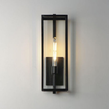 Maxim Lighting 30095CLDBZ Catalina 1 Light Dark Bronze Outdoor Wall Lantern installed on exterior wall