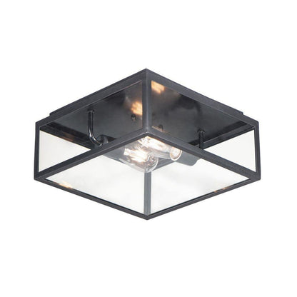 Maxim Lighting 30098CLDBZ Catalina 2 Light Dark Bronze Outdoor Flush Mount Ceiling Light