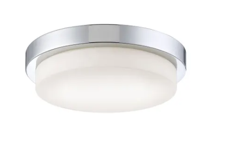 Eurofase Lighting 30150-010 Salba 13" Wide LED Flush Mount Drum Ceiling Fixture, Wattage 28W, Color Temperature 3000K, Chrome Finish