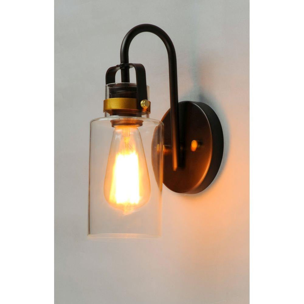 Maxim Lighting 30170CLBZGLD Magnolia 1 Light 5 inch Bronze Gold Wall Sconce Wall Light - Illuminated View