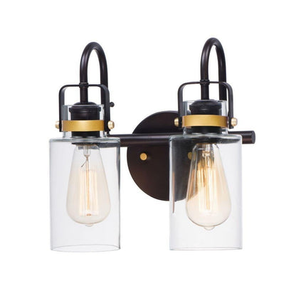 Maxim Lighting 30171CLBZGLD Magnolia 2 Light 11 Inch Bronze Gold Bath Vanity Wall Light
