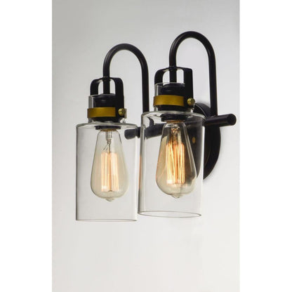 Maxim Lighting 30171CLBZGLD Magnolia 2 Light Bath Vanity Wall Light Angled View