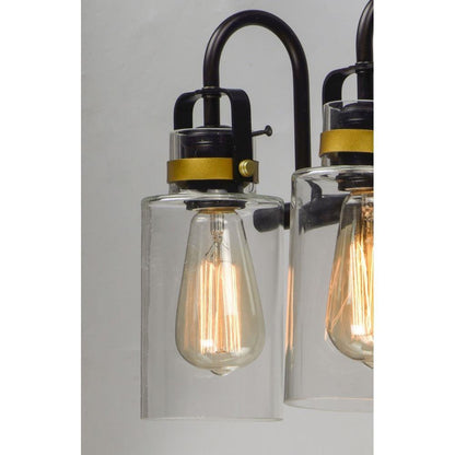 Maxim Lighting 30171CLBZGLD Magnolia 2 Light Bath Vanity Wall Light Detail Close-Up
