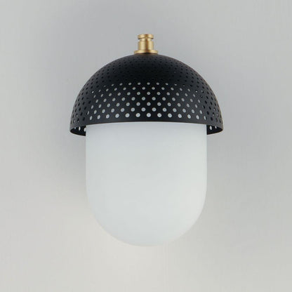 Maxim Lighting 30182WTBKGLD Perf 1 Light Outdoor Wall Sconce Black and Gold - Front View