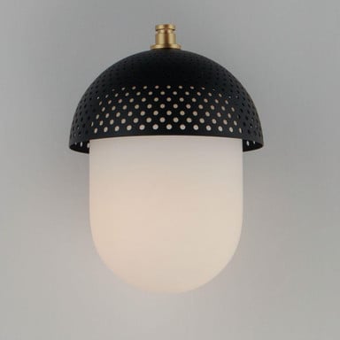 Maxim Lighting 30182WTBKGLD Perf 1 Light Outdoor Wall Sconce Black and Gold - Detail View
