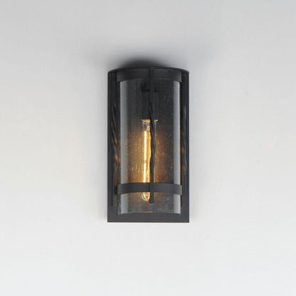 Maxim Lighting 30191CDBK Foundry 1 Light 12 inch Neutral Black Outdoor Wall Light - Front View