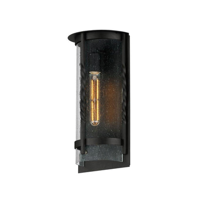 Maxim Lighting 30192CDBK Foundry 1 Light 16 Inch Black Outdoor Wall Lantern