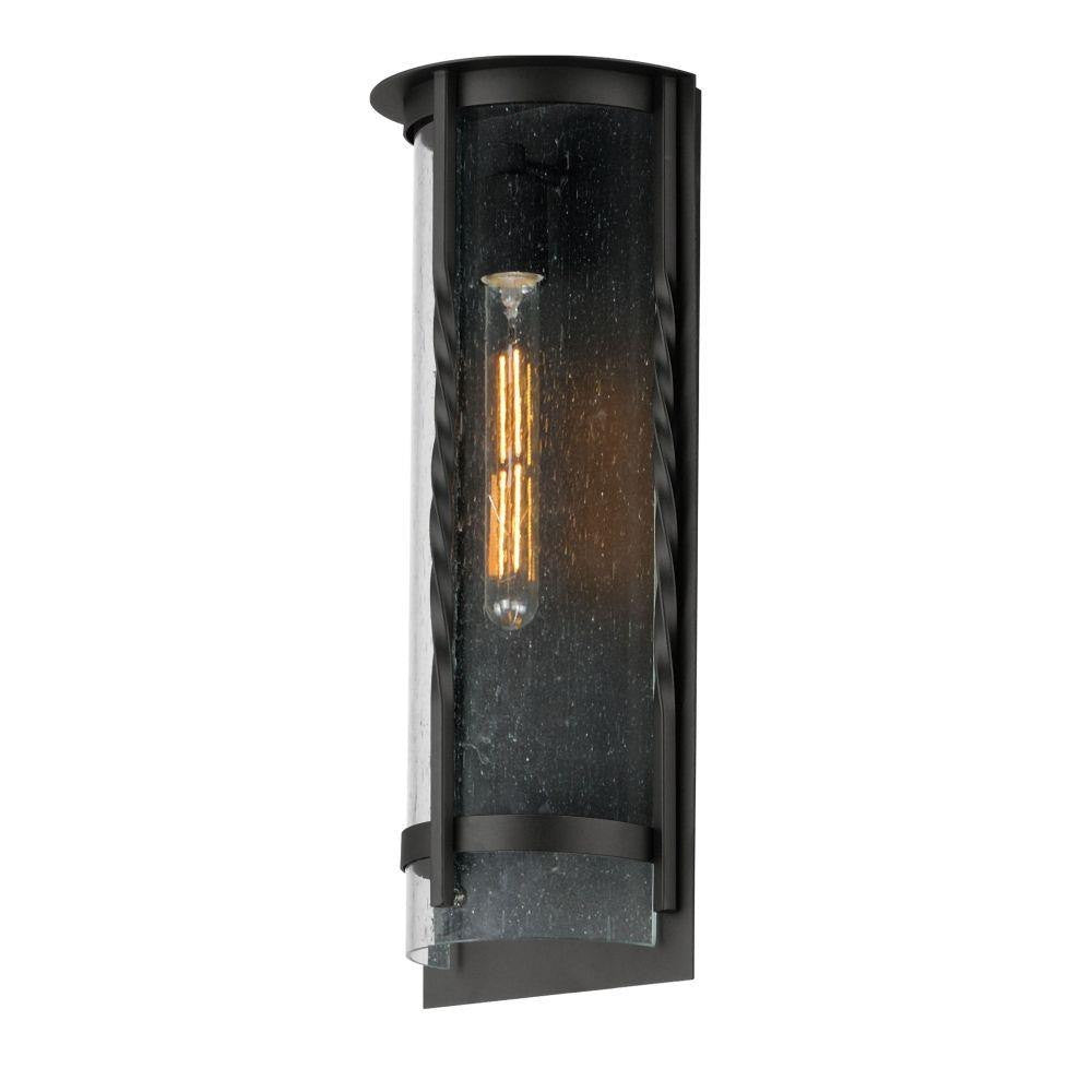 Maxim Lighting 30193CDBK Foundry 1 Light Black Outdoor Wall Light - Angle View