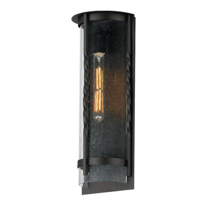 Maxim Lighting 30193CDBK Foundry 1 Light Black Outdoor Wall Light - Angle View