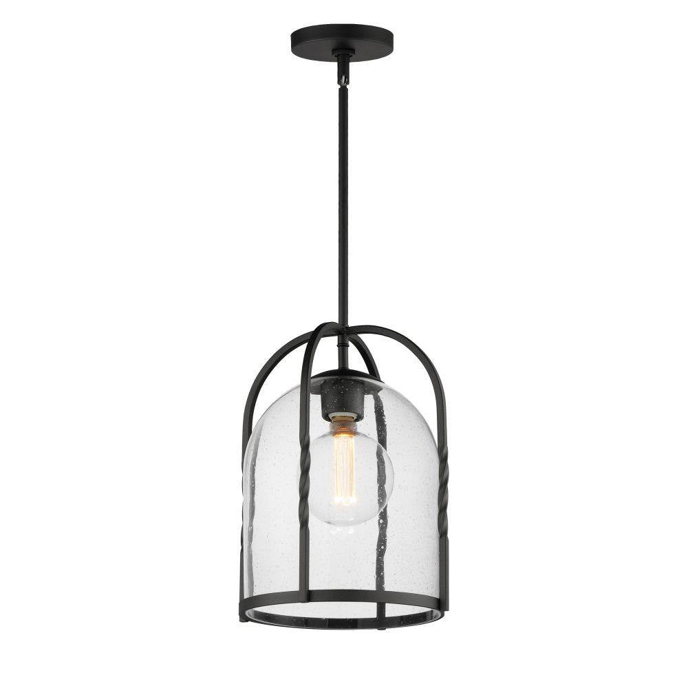 Maxim Lighting 30194CDBK Foundry 1 Light 11 inch Black Pendant Ceiling Light