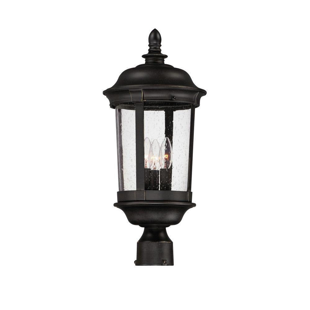 Maxim Lighting 3021CDBZ Dover DC 3 Light 21 inch Bronze Outdoor Pole Post Mount - Front View
