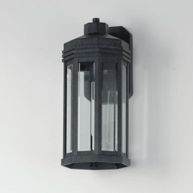 Maxim Lighting 30222CLBKP Wright 1 Light Black Patina Outdoor Wall Mount - side angle view unlit