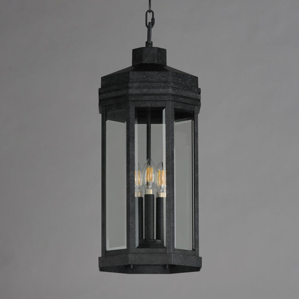 Maxim Lighting 30229CLBKP Wright 3 Light Outdoor Pendant in Black Patina