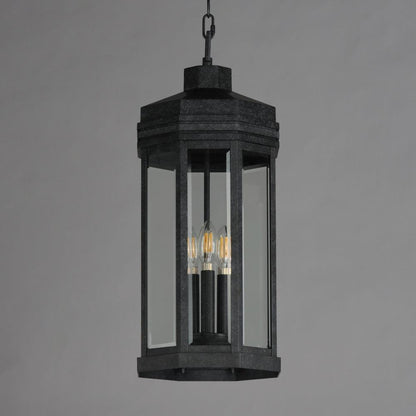 Maxim Lighting 30229CLBKP Wright 3 Light Outdoor Pendant in Black Patina