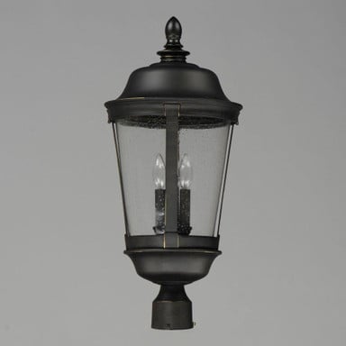Maxim Lighting 3022CDBZ Dover DC 3 Light Outdoor Post Light Side Angle View