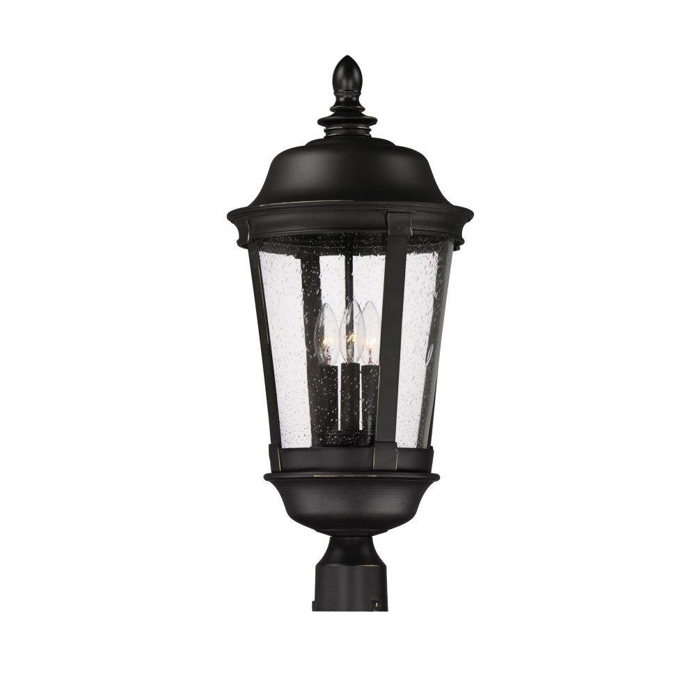 Maxim Lighting 3022CDBZ Dover DC 3 Light Outdoor Post Light Classic Dark Bronze White Background