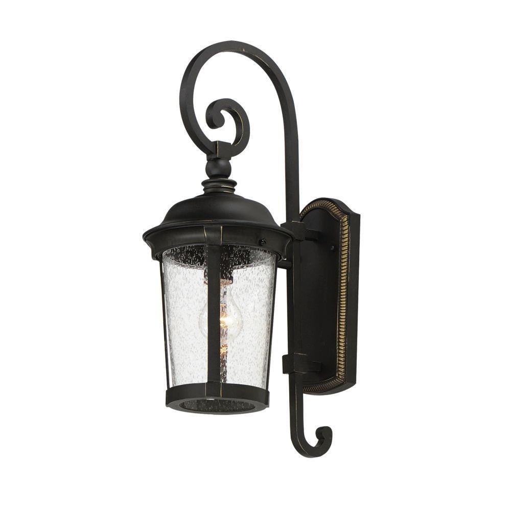 Maxim Lighting 3023CDBZ Dover DC 1 Light Bronze Outdoor Wall Lantern with Seedy Glass