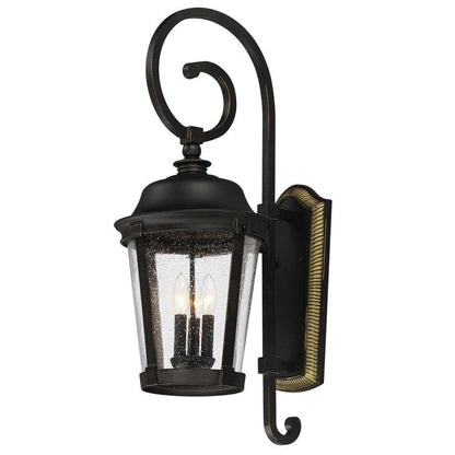 Maxim Lighting 3025CDBZ Dover DC 3 Light Bronze Outdoor Wall Lantern - Front View