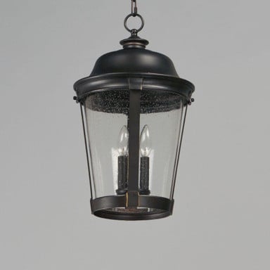 Maxim Lighting 3029CDBZ Dover DC 3 Light Bronze Outdoor Hanging Lantern Angle View