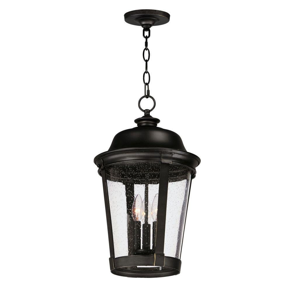 Maxim Lighting 3029CDBZ Dover DC 3 Light Bronze Outdoor Pendant White Background