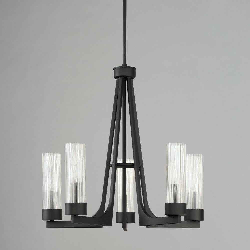 Maxim Lighting 30315CRAR Delos 5 Light Textured Anthracite Chandelier - Studio View