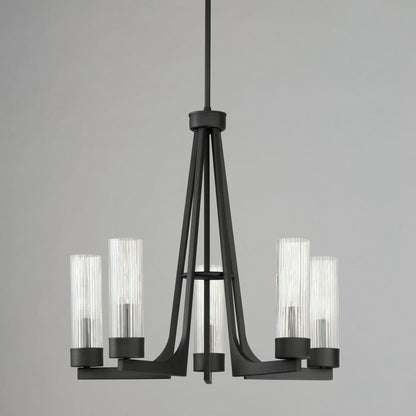 Maxim Lighting 30315CRAR Delos 5 Light Textured Anthracite Chandelier - Studio View
