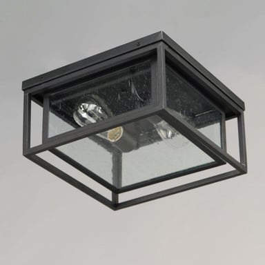 Maxim Lighting 3031CDBK Cabana 2 Light 12 Inch Black Outdoor Flush Mount - bottom ceiling angle view
