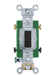 Leviton 3032-2E Double-Pole, Specification Grade Toggle Switch, 30A, 120/277V, Black