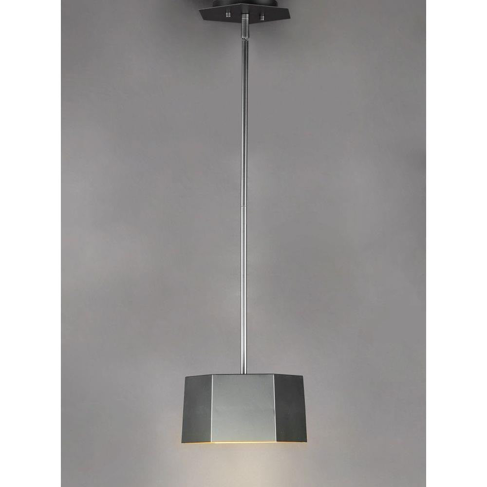 Maxim Lighting 30331BKGLD Honeycomb Mini Pendant - Lifestyle Shot with Warm LED Glow