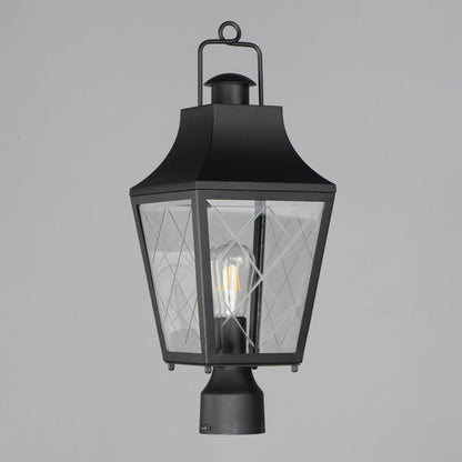 Maxim Lighting 30360CLBK Storybook 1 Light Black Outdoor Post Lantern - Side View