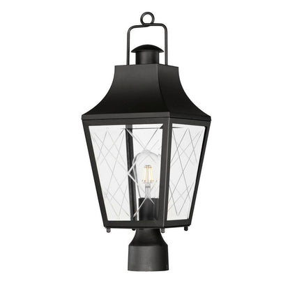 Maxim Lighting 30360CLBK Storybook 1 Light Black Outdoor Post Lantern