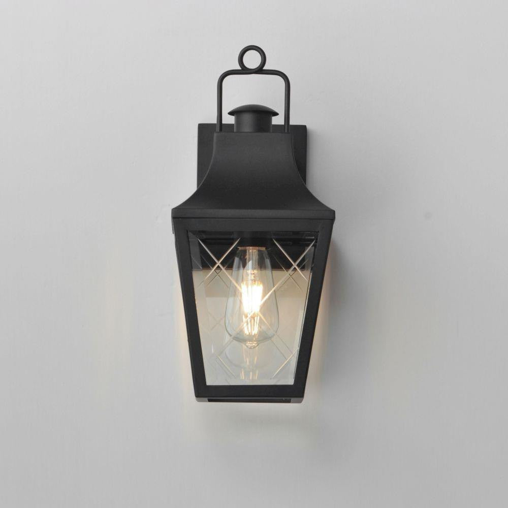 Maxim Lighting 30361CLBK Storybook Outdoor Wall Sconce in Matte Black - Front Installed View