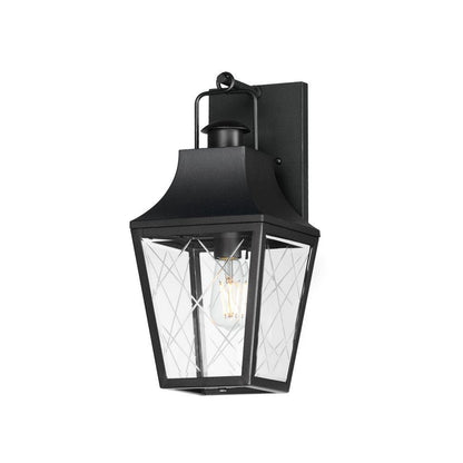 Maxim Lighting 30362CLBK Storybook 1 Light Matte Black Outdoor Wall Lantern - White Background