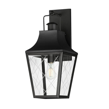Maxim Lighting 30363CLBK Storybook 1 Light Matte Black Outdoor Wall Lantern - Front View